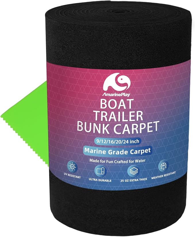 Boat Trailer Bunk Carpet,Marine Carpet Boat Bunk Boards Carpet Replacement, 9/12/16/20/24 inch Trailer Bunker Carpet for Covering Boat Lift Bunks or Runners
