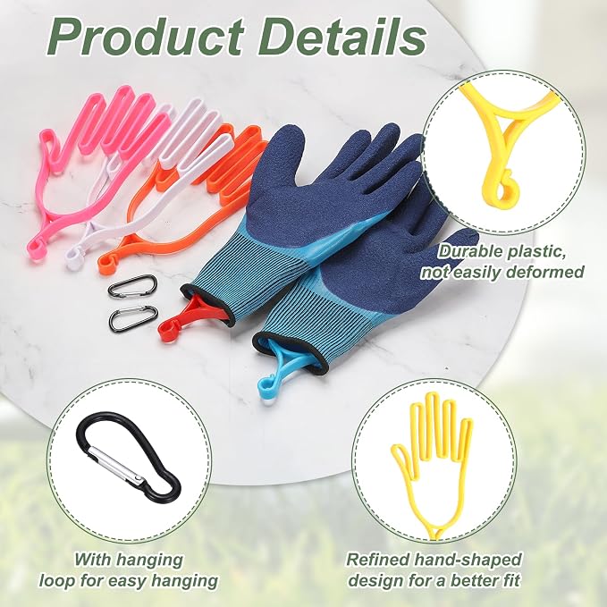 PATIKIL Golf Gloves Stretcher, Plastic Keeper Support Rack Holder Dryer Hanger Frame with Hanging Hooks for Men Women Sports Gloves Maintenance