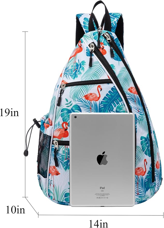 Sucipi Pickleball Bag - Men's & Women's Pickleball Backpack, Adjustable Sling Bag w/Fence Hook/Large Capacity/Safety Pocket