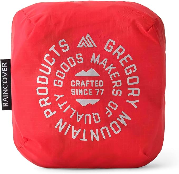 Gregory 30L-50L Waterproof Raincover for Backpacking/Hiking Bags, Beaming Red