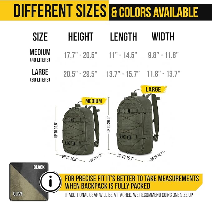 M-Tac Backpack Rain Cover Waterproof - Bag Rain Cover - for Hiking Travel Camping Military