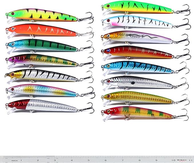 Fishing Lures Kit Minnow Popper Crank Baits Freshwater Bass Fishing Baits Set