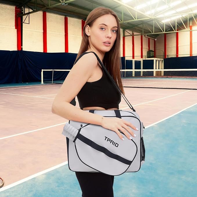 TPAID Pickleball Bag with Shoes & Wet Pocket, Court Bag for 2 Paddles