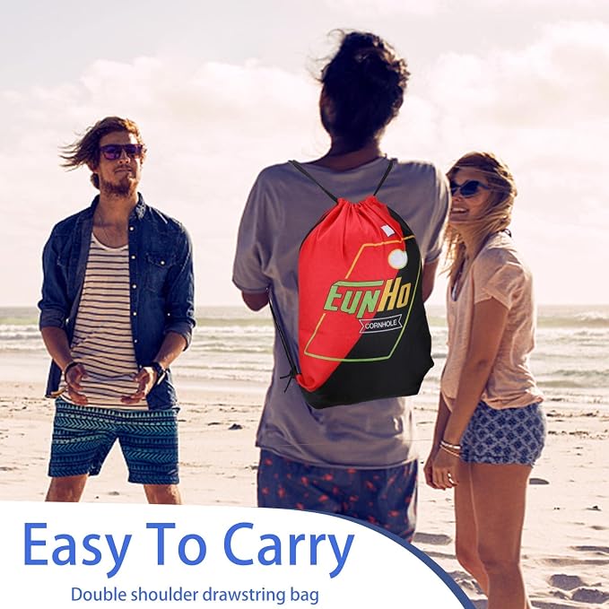 EunHo Regulation Cornhole Bags Set of 8 - Dual Sided Slick and Stick Cornhole Bean Bags for Tossing Game Professional All Weather Pro Corn Hole Bags with Tote Bag