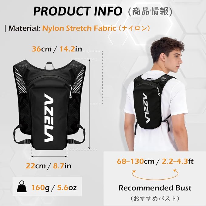 TRIWONDER Hydration Vest Running Backpack for Men & Women, Water Pack for Hiking, Camping, Climbing & Cycling, Lightweight Daypack