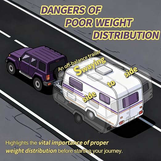 Trailer Tongue Weight Scale 2000 LBS Capacity, Portable Tow Hitch Scale for Safe Towing, Anti-Sway & Weight Distribution, Compatible with RVs, Travel Trailers, Pop-Up Campers, Cargo Trailers & Trucks