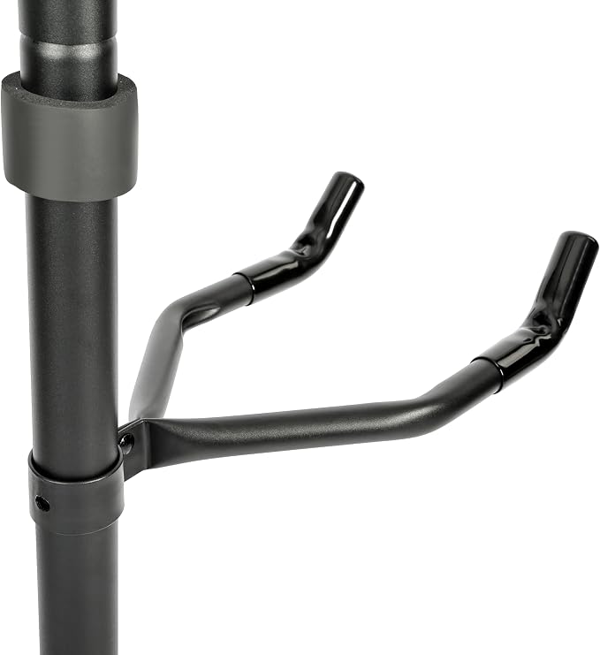 ALMULOO Double-Layer Adjustable Bike Storage Stand, Bicycle Gravity Hanger Storage Rack, Garage & Home Bicycle Bunk, Bike Floor Stand Without Drilling Powder Coated Steel