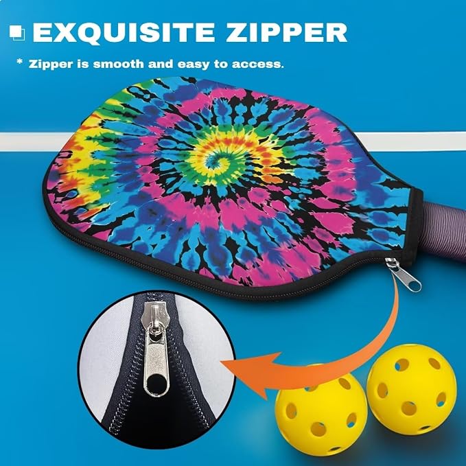 Pickleball Paddle Covers, Fits Standard Pickleball Racquets, Durable Zippered Paddle Cover Universal 8.6 x 11.4Inch