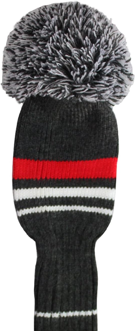 Scott Edward Golf Club Head Covers Set of 4, Acrylic Yarn Double-Layers Knitted, with Rotatable Number Tags