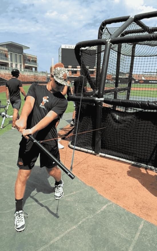 Power Swing Pro Resistance Swing Training Bat Baseball Softball Cricket Training Aid, 5 Adjustable Resistance Bands, Swing Path, Strength, & Bat Speed for All Ages, at Home Training