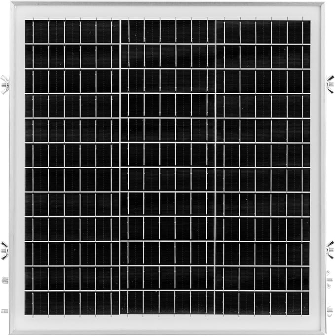 VEVOR 20W 12V Solar Battery Trickle Charger Maintainer, Mono Solar Panel Battery Charger with Built-in MPPT Controller & Adjustable Mount Bracket, IP65 Waterproof for Car Boat RV Trailer House Roof
