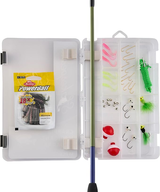 Shakespeare Catch More Fish Spinning Reel and Fishing Rod Combo with Kit