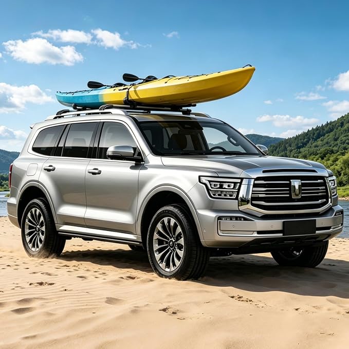 KOCASO Roof Rack Cross Bars Fit for Ford Bronco Sport 2021-2026 On-Road Off-Road Aluminum Lockable Car Roof Crossbar Set for Factory Raised Side Rails 396LBS Capacity for Luggage Kayak Bike