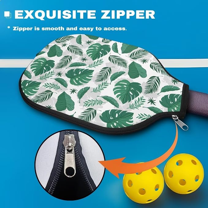 Blue Camo Corgi Pattern Print Pickleball Paddle Covers Only Paddles Holder Sleeve Fits Most Rackets