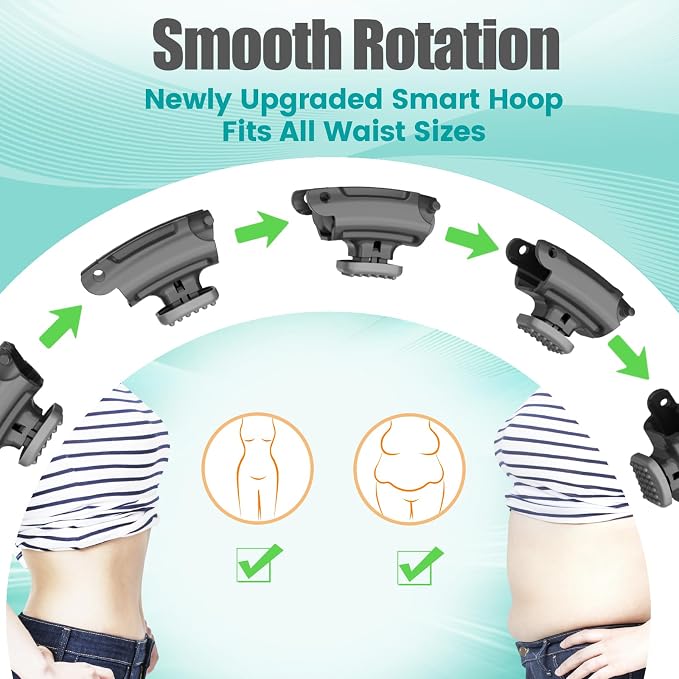 OurStarry 34 Knots Weighted Workout Hoop Plus Size, Smart Waist Exercise Ring for Adults Weight Loss