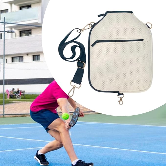 harayaa Pickleball Racket Cover Neoprene Protective Paddle Storage Carrier Pouch with Zipper And Detachable Adjustable Shoulder Strap Suitable for Facility Tr