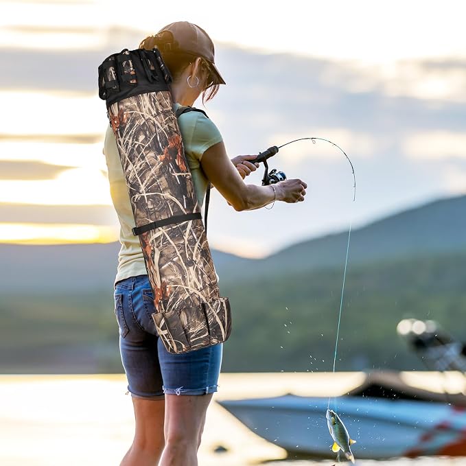 Fishing Pole Bag Rod Case, Folding Fishing Pole Bag Fishing Gear