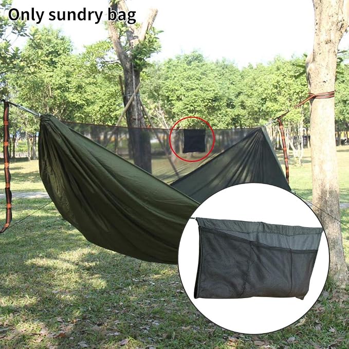 Hammock Organizer Multipurpose Portable Foldable Camping Mesh Large Space Hanging Pouch Traveling Outdoor Sports 7 Pockets Storage Bag Dries Holder Climbing Lightweight