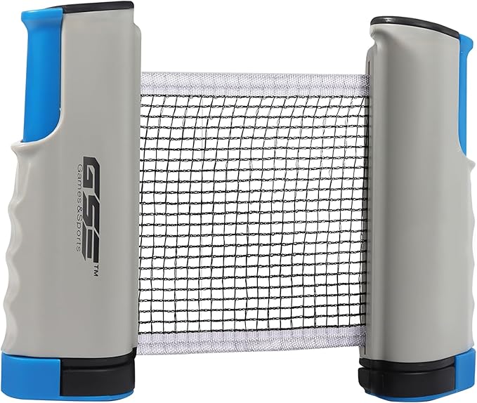 GSE Games & Sports Expert Adjustable Retractable Ping Pong Net Set & Post. Professional Table Tennis Rackets and Balls, Net with Posts and Storage Bag - Pingpong Paddle and Game Table Accessories. | Adjustable