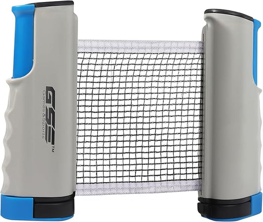 GSE Games & Sports Expert Adjustable Retractable Ping Pong Net Set & Post. Professional Table Tennis Rackets and Balls, Net with Posts and Storage Bag - Pingpong Paddle and Game Table Accessories. | Adjustable
