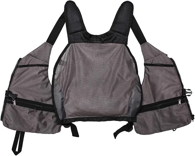 Waxaya Lightweight Fly Fishing Vest with Multi Pockets Adjustable Size Mesh Fishing Backpack for Men and Women