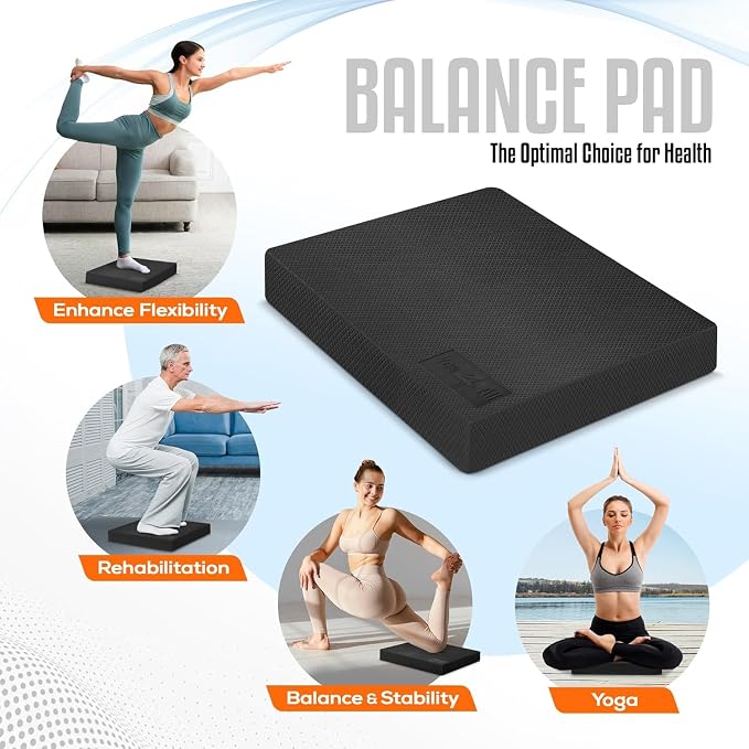 Yes4All 2-in-1 Professional Wooden Balance Boards & Slant Board, 400 lb Adjustable Incline Slant Board for Squats, Balance Boards for Adults + Engineering Wood Slant board & Balance board (2in1)