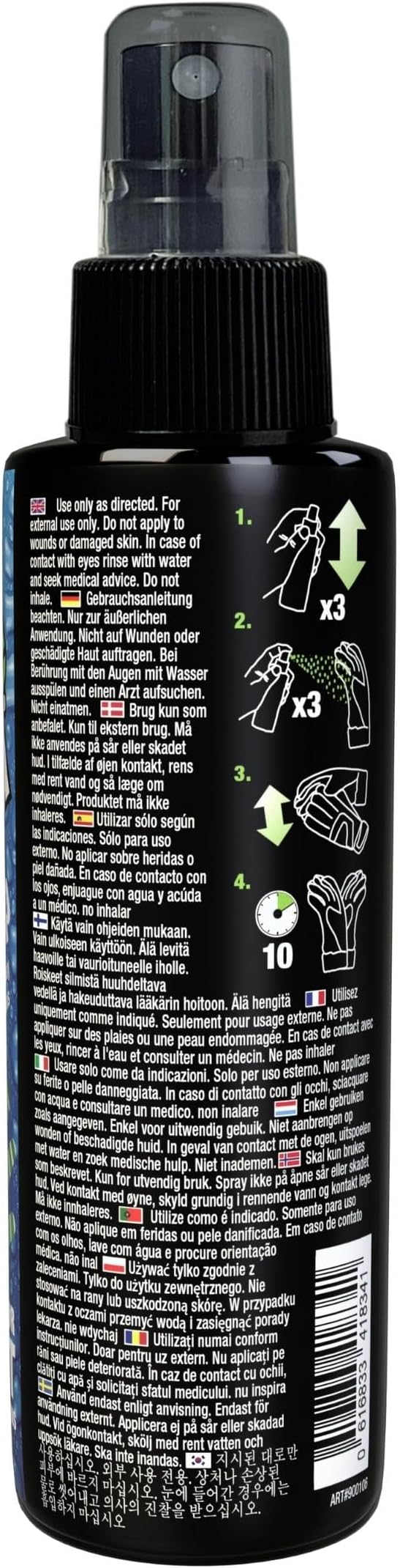 gloveglu AQUAgrip Goalkeeper Glove Spray | Wet Weather Grip Enhancer for Soccer Goalkeeping Gloves | Instant Grip Boost and Performance Improvement | 120ml (4fl.oz)