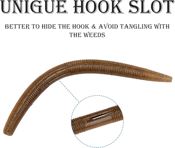 4"/5" Senko Worms Kit, Salt Impregnated Soft Plastic Lures | 30/50/78/100 Wacky Worms for Bass Fishing, Freshwater & Saltwater Applications,Artificial fishing bait
