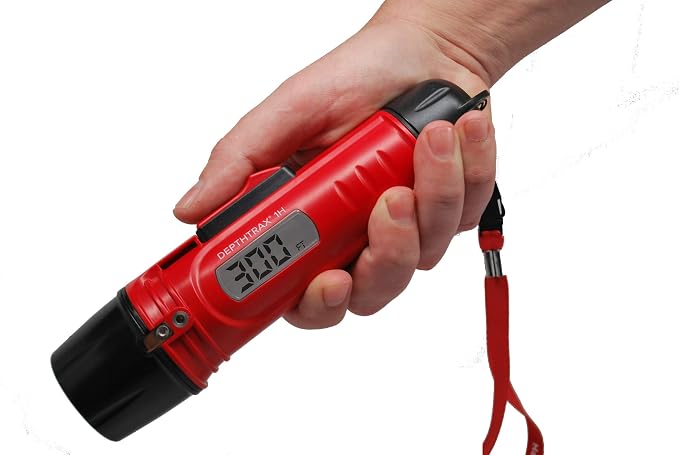 Hawkeye DT1H Handheld Depth Finder with Temperature, 300 Feet