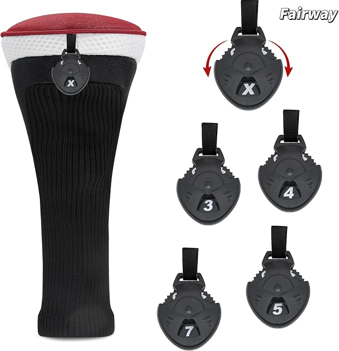 Wood Headcover Golf Club Covers Driver Headcovers Nylon Head Covers Designed to Fit All Woods - 3/4/5/6 Pack/Set Golf Accessories Suitable for Men and Women