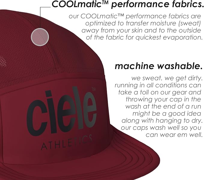 Ciele Athletics GOCap - Premium Washable Moisture Wicking Hat with Sun Protection, 5-Panel Knit Running Hat