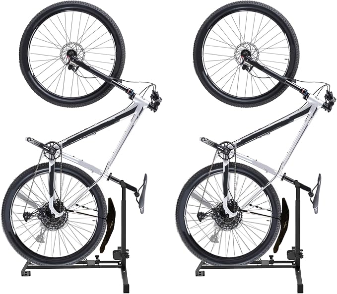 Bike Stand,Vertical Bike Rack Garage,Space-Saving Rack with Adjustable for Garage & Apartment, Bike Storage for Indoor Storage (2 pack)