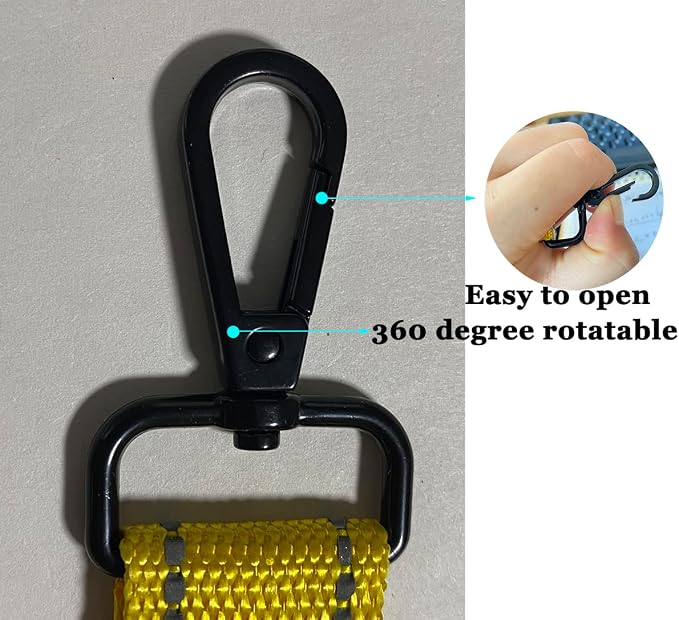ZHIRONGFA Firefighter Glove Clip Holder for Work Gear Strap, Safety Rescue Drying Tools for Clothes, Towels, Car Mats, Bathroom Mats, 5 Pack 6 Inch (Yellow)