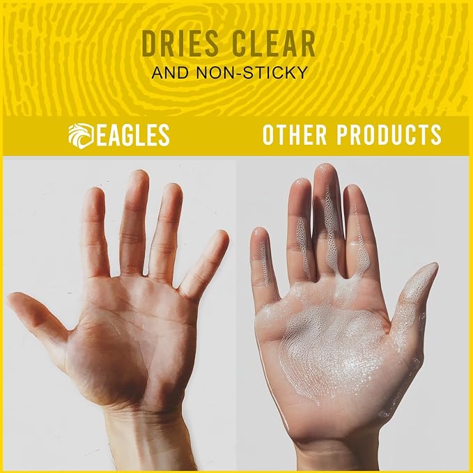 EAGLES Dry Hand Grip Enhancer, 1, 2 or 3 Pack Non-Sticky Anti-Slip Solution for Pole Dancing, Sweaty Hands Dry Grip for Football Tennis Golf Gymnastics Gaming Weightlifting Pole Fitness