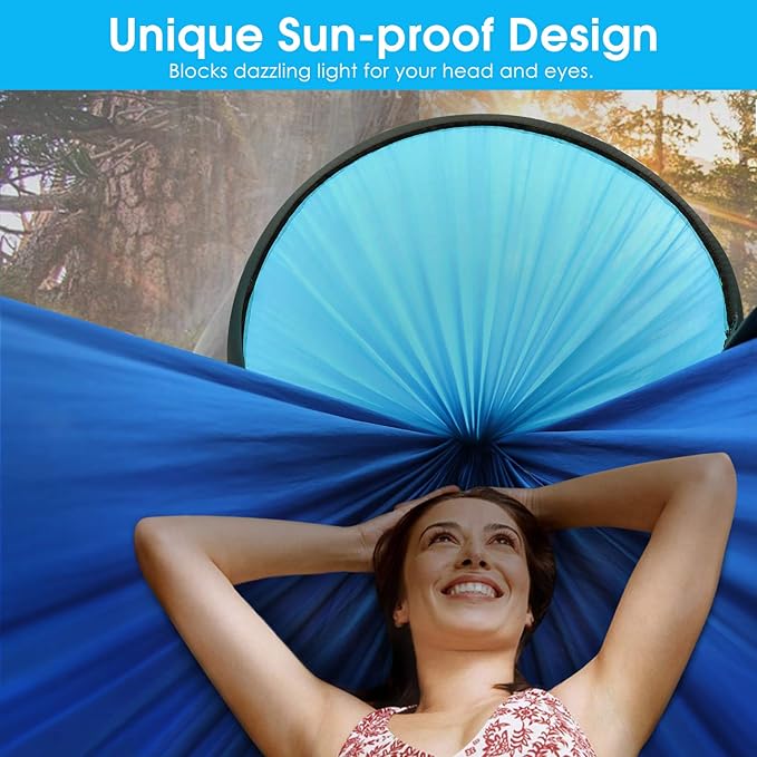 G4Free Large Camping Hammock with Mosquito Net and Rain Fly- 2 Person Portable Hammock with Bug Net and Tent Tarp for Outdoor Hiking Camping Backpacking Travel