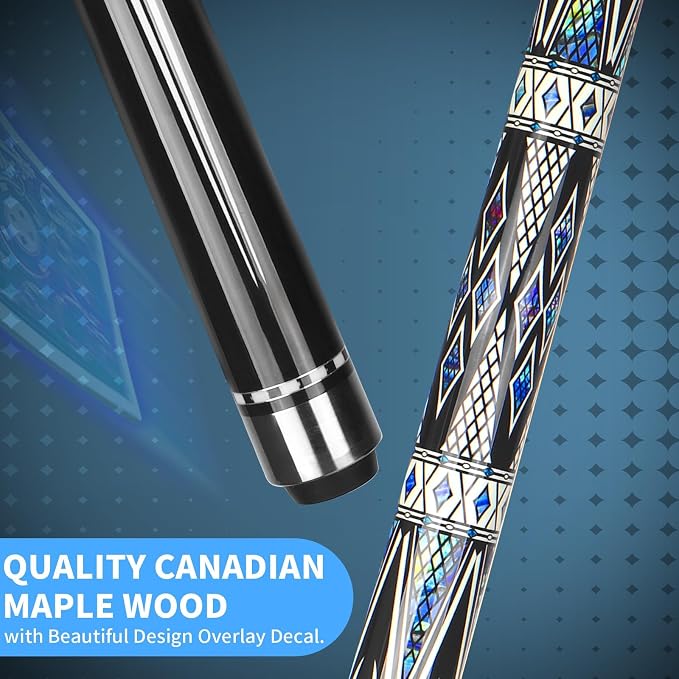 Kmise Pool Stick Set of - 58" Pool Cue Stick, Canadian Maple Professional Billiards Pool Cue, Pool Sticks for Adults, 18~21oz Multiple Colors