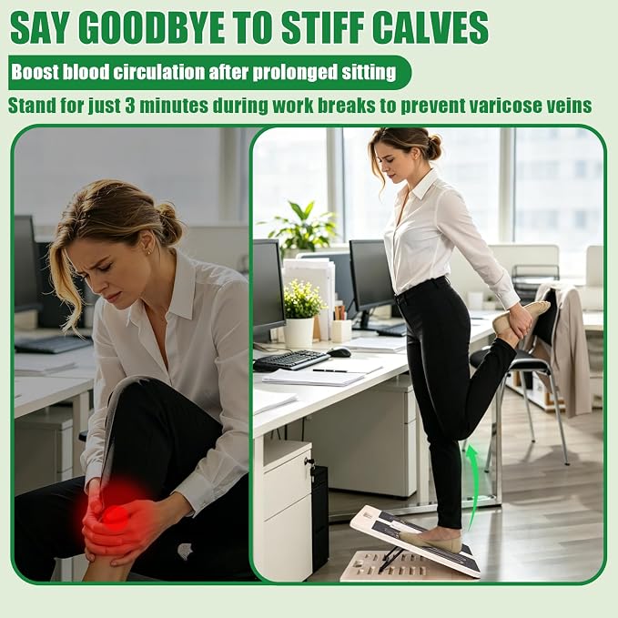 Wooden Slant Board for Exercise & 17.5" Wide Calf Stretch Board | Adjustable Incline Board with 12 Angles for Squats and Physical Therapy, Funny Balance Board with 3 Difficulty Maze Tracks