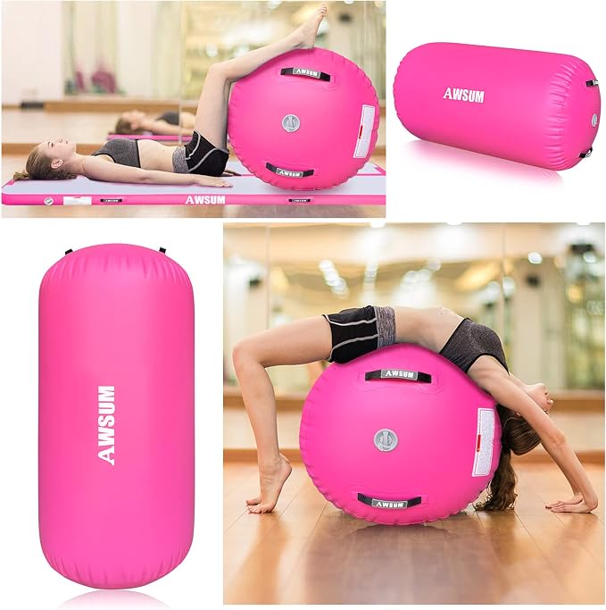 AWSUM Inflatable Gymnastics Mat 10ft/13ft/16ft/20ft/23ft Training mat 4/8 inches Thick tumbling mat with Electric Pump for Home/Gym/Outdoor