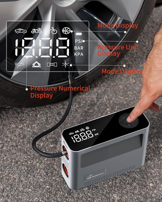 Paddle Board Electric Pump 150PSI, 4X Faster Rechargeable SUP Pump, Inflator Deflator, Auto Off Portable Air Compressor for Tires, Bikes, Inflatables,Tents, Air Mattess, Kayak