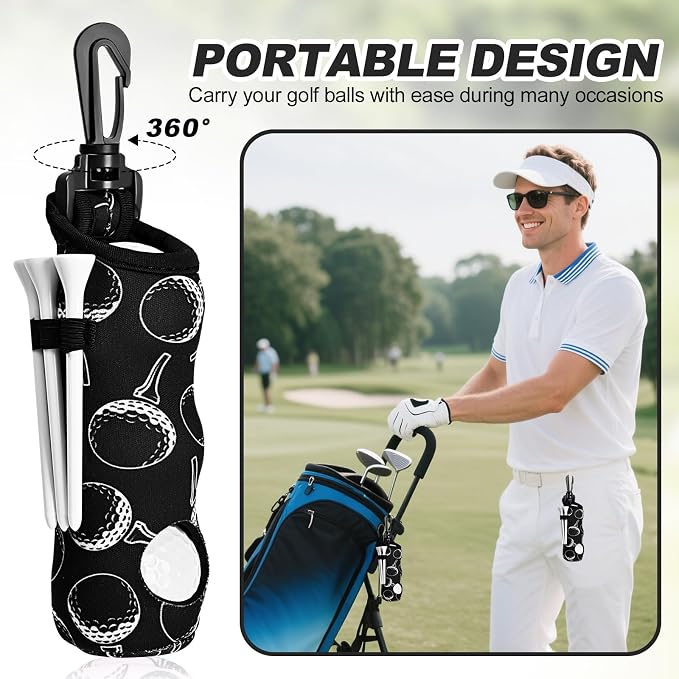 15 Pcs Golf Accessories Kit, Includes Cleaner Brush Towel Tees Golf Ball Bag with Hook Divot Tool with Ball Marker, Golf Essentials Kit for Women Man Gifts