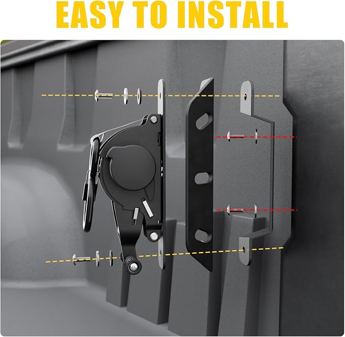 Retractable Ratchet Straps Compatible with 2022-2025 2026 Toyota Tundra Retracting Straps 2PCS Auto Retract Securing Strap Tie Down System for 2024 Tundra Accessories