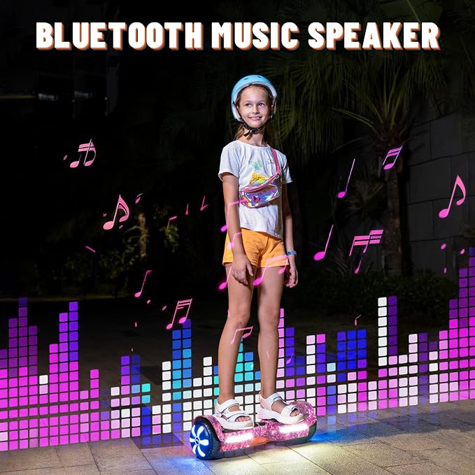 SIMATE Scooter, Bluetooth Speakers and LED Light-Up Wheels, APP Control, Dual 250W Motors, 8.5 mph Max Speed & 8.5 Miles Max Range, Gifts for Kids Adults Girls Boys