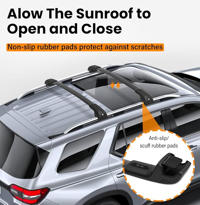 300lbs Roof Rack Cross Bars Compatible with Honda Pilot 2023-2026 Sport TrailSport Touring Elite (Not for LX & EX-L), Aluminum Roof Rails Crossbars Rooftop Cargo Carrier Luggage Rails