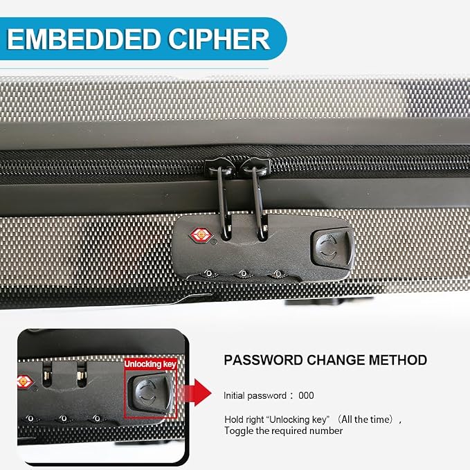 Hard PC 3X3 Pool Cue Case - Durable Shockproof Design, Holds 3 Cues,Portable with Adjustable Shoulder Strap, Ideal for Pool Enthusiasts and Professional Players