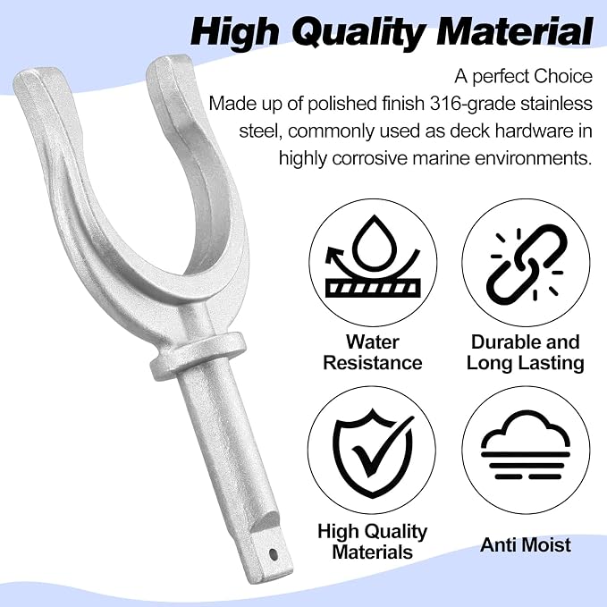 Hicarer 4 Pcs Silver Aluminum Oar Holder, Fishing Rod Stand for Kayak & Inflatable Boat, Corrosion Resistant Dinghy Water Raft Boat Kayak Canoe Oar Lock Rowlock Side Mount