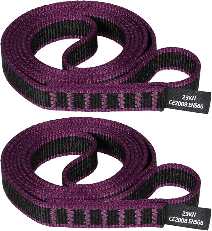 18mm Nylon Climbing Sling Runner 23KN CE2008/EN566 Certified - Webbing Straps for Outdoor Rock Climbing, Rappelling, Swing, Yoga Hammock etc