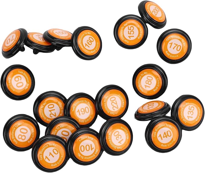 RiToEasysports Golf Club Distance Markers 20 Pack Golf Ball Markers with Instant Distance Guidance Easy Attachment Universal Fit for Training Course Management