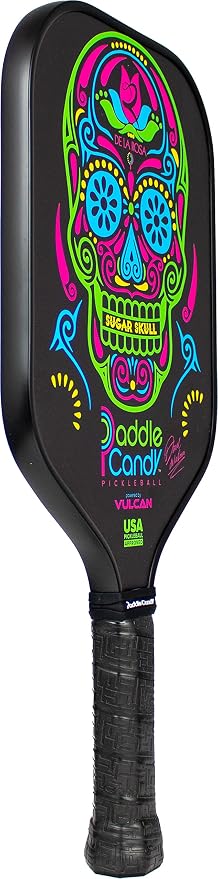 Vulcan | Paddle Candy Sugar Skull Pickleball Paddle | Hybrid Performance | Polypropylene Core | USAP Approved | Multiple Options