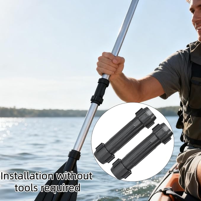2-Pack Paddle Board Connector Set Heavy-Duty Paddle Replacement Part for Kayak Canoe and Inflatable Boat Board Oars Leak-Proof Joint with Secure Locking Mechanism