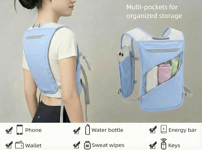 Running Vest for Women Men Hydration Backpack with 500ml Soft Flask Lightweight Water Pack